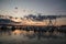 Waterfront at the National Harbor at Sunset