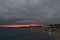 The waterfront of Nikiti, Chalkidiki, Greece, at dusk