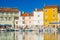 Waterfront in the old town of Cres, waterfront, Island of Cres, Kvarner, Croatia