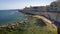 Waterfront of the Ortigia island, the historical center of the city of Syracuse, Sicily, Italy.