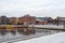 Waterfront of Oslo fjord and the old building of the Norwegian customs