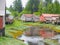 Waterfront piled housing along river of natural beauty in Petersburg