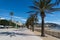 Waterfront promenade of the city of Roses, Costa Brava