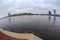 The Waterfront Promenade at the Inner Harbor with large angle view of Potapsco river