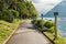 Waterfront promenade at lake Lugano