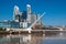 The Waterfront Puerto Madero with the Puente de la Mujer suspension bridge in Buenos Aires, Argentina, South America