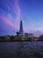 Waterfront riverside esplanade panorama London The Shard skyscraper Thames river Great Britain United Kingdom UK