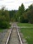 Waterfront trolley rail track in Whitehorse