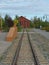 Waterfront trolley rail track in Whitehorse