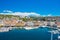 Waterfront view of the city of Rijeka, Croatia, reflection in the sea