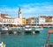 Waterfront view on port in Fazana