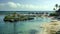 Waterfront view of puerto aventuras beach in mexico