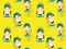 Watergun Double Songkran Festival Boy Cute Character Seamless Wallpaper Background Pattern-01