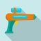 Watergun icon, flat style