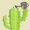 Watering cactus