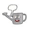 watering can cartoon with speech bubble