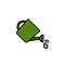 Watering can. Filled color icon. Gardening vector illustration