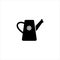 Watering can glyph icon. Solid vector black icon isolated on a white background. Logo illustration. Symbol of a garden