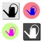 Watering can irrigation. flat vector icon