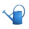 Watering can, shiny blue gardening tool isolated on white background 3d rendering