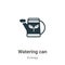 Watering can vector icon on white background. Flat vector watering can icon symbol sign from modern ecology collection for mobile