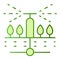Watering soil flat icon. Yard spraying green icons in trendy flat style. Agriculture gradient style design, designed for