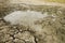 Waterless in puddle at desert land because drought disaster