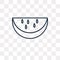 Watermellon Slice vector icon isolated on transparent background