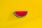 Watermelon abstract minimal yellow background, Food concept