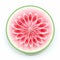 Watermelon Algorithmic Art - Isolated On White Background