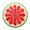 Watermelon Algorithmic Art On White Background
