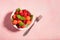 Watermelon ball salad with raspberry lemon balm. healthy summer dessert