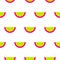 Watermelon bright neon seamless vector pattern.