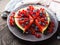 Watermelon cake with berries