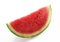 Watermelon, citrullus lanatus against White Background