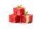 Watermelon Cuts Set Isolated, Water Melon Slices, Red Cubes Collection, Square Fruit Pieces