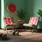 Watermelon Folding Chair In Unreal Engine Style