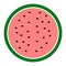 Watermelon fruit slice texture, artistic, vector illustration