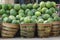 Watermelon fruits on street in Yangon, Myanmar