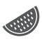 Watermelon glyph icon, juicy and tasty, watermelon sign vector graphics, a solid icon on a white background, eps 10.