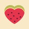 Watermelon heart. Vector illustration