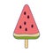 Watermelon ice lolly icon, colorful design