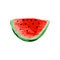 Watermelon icon. Juicy ripe fruit on white background.