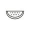 Watermelon icon . Outline fresh food, line watermelon symb