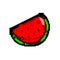 watermelon jelly candy game pixel art vector illustration