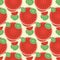 Watermelon and kiwi pattern. Fresh fruit halves pattern