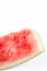 Watermelon leftovers above white background