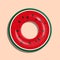 Watermelon lifebuoy flat design. Inflatable balloon isolated icon, vector in flat
