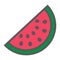 Watermelon line icon, fruit and diet