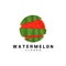 Watermelon Logo, Fresh Red Fruit Farmer Farm Vector, Watermelon Juice Template Illustration Design